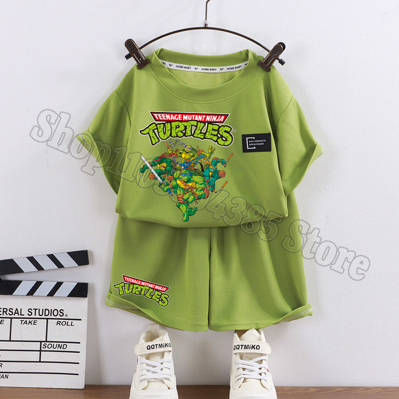 Kids Outdoor Ninja Set - Set T-shirt e Pantaloncini Teenage Mutant