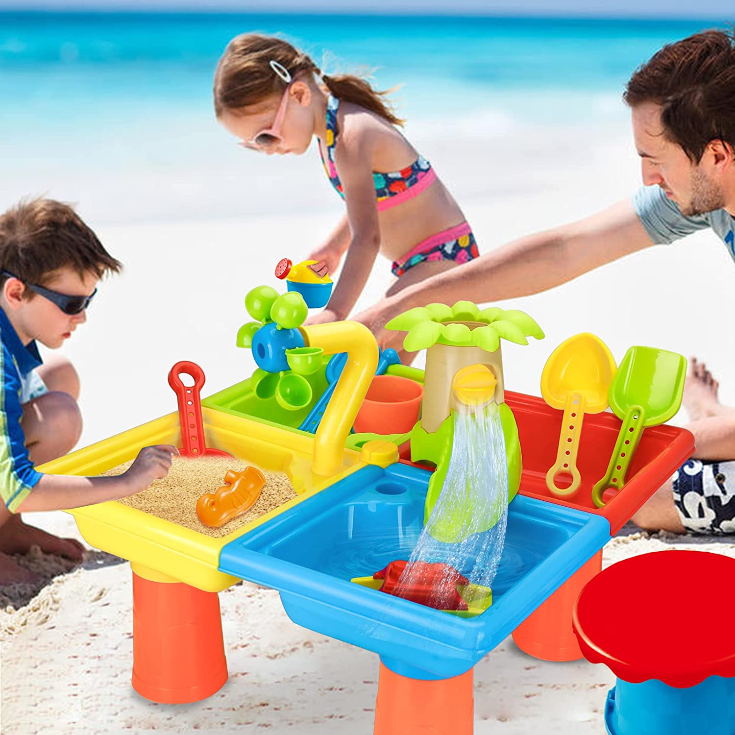 Kids Outdoor Water Table - Beach Table Sand Play Toys giochi