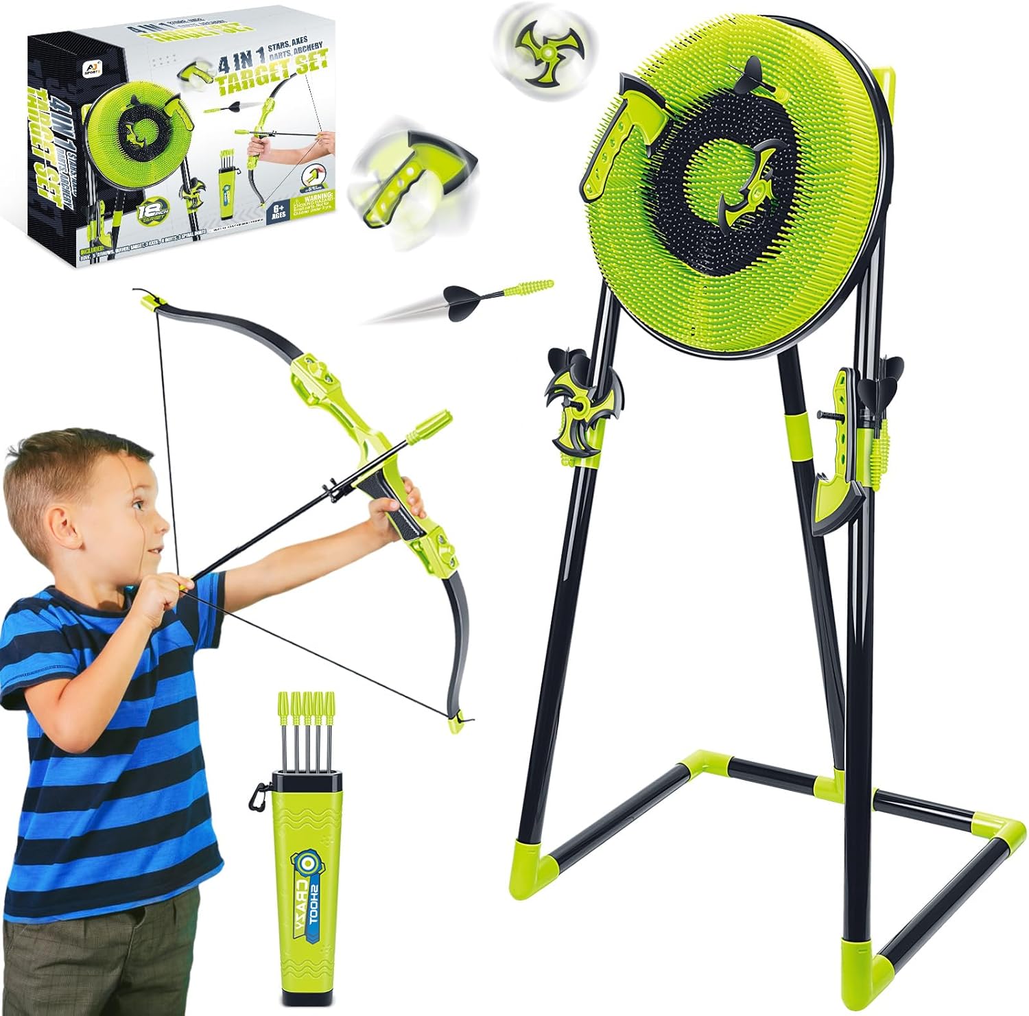 Kids Outdoor Ninja Set - Set di bersagli da lancio con