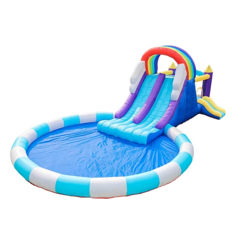 Kids Outdoor Water - Scivolo d'Acqua Gonfiabile Gigante Arcobaleno per