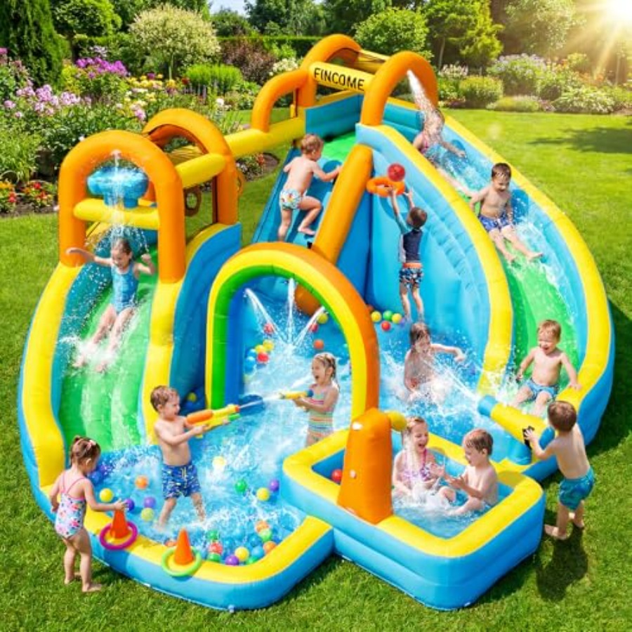 Kids Outdoor Water - Parco acquatico gonfiabile da giardino per