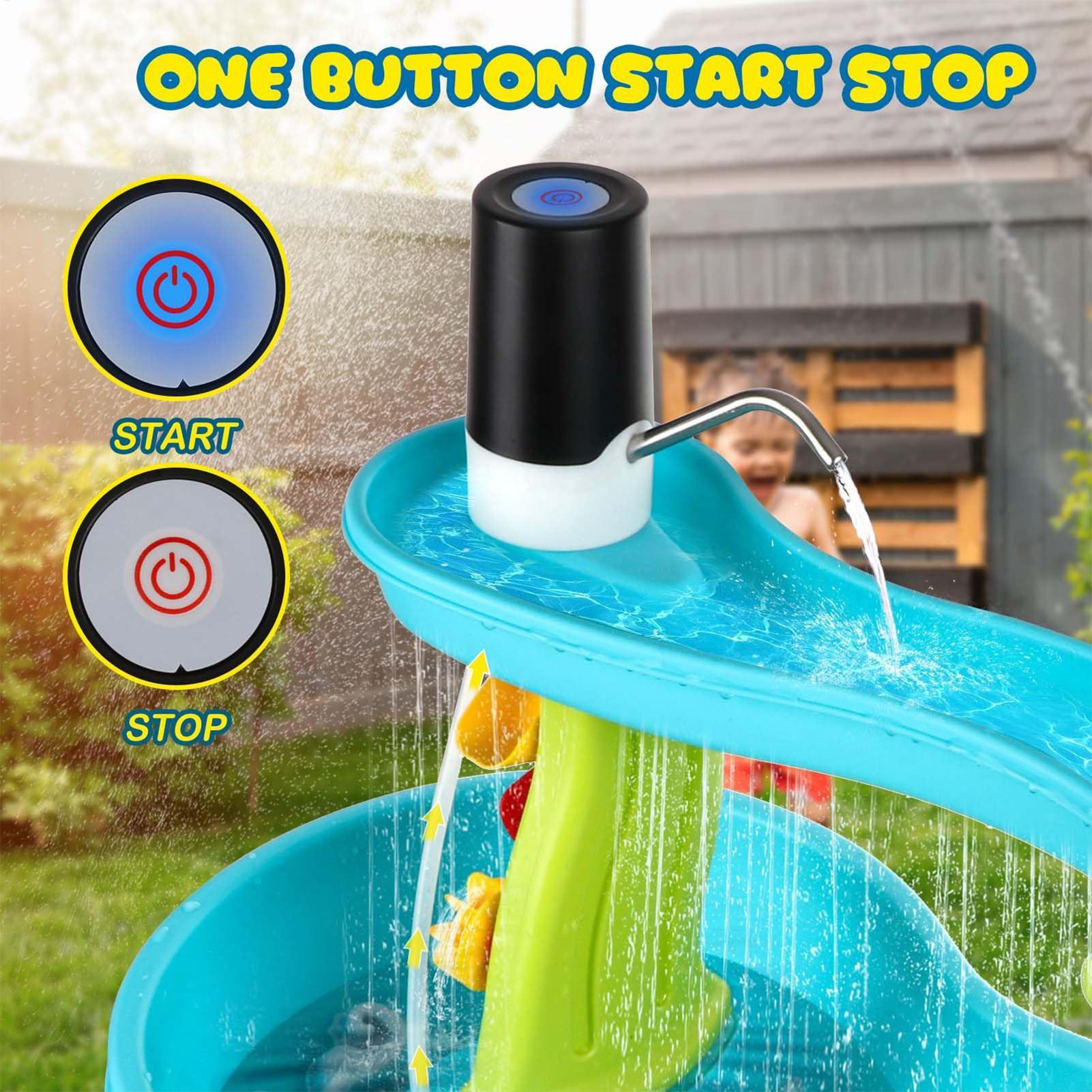 Kids Outdoor Water Table - Piccola Pompa d'Acqua Ricaricabile Senza Fili,
