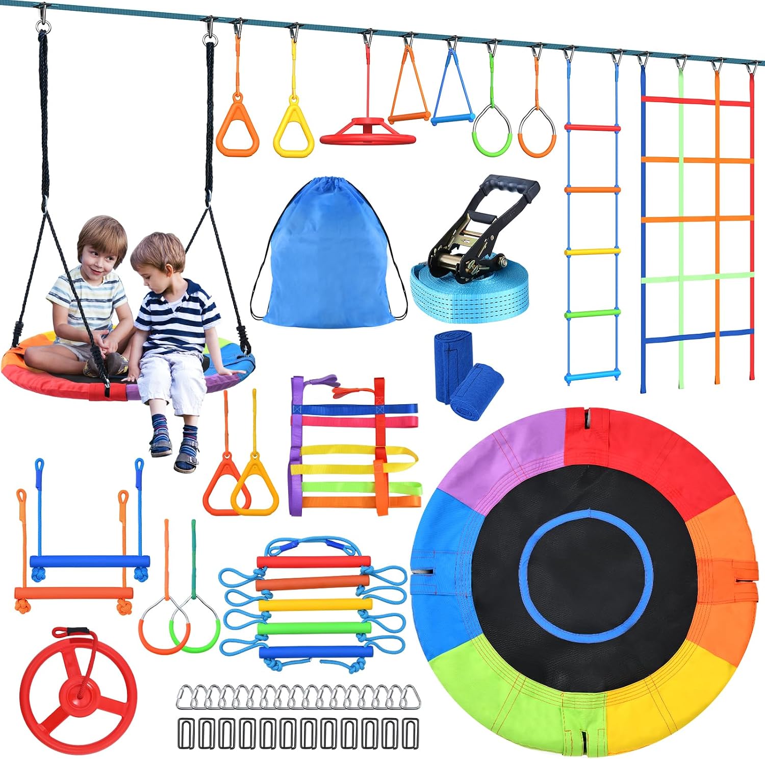 Kids Outdoor Ninja Set - Percorso a ostacoli Ninja Warrior per