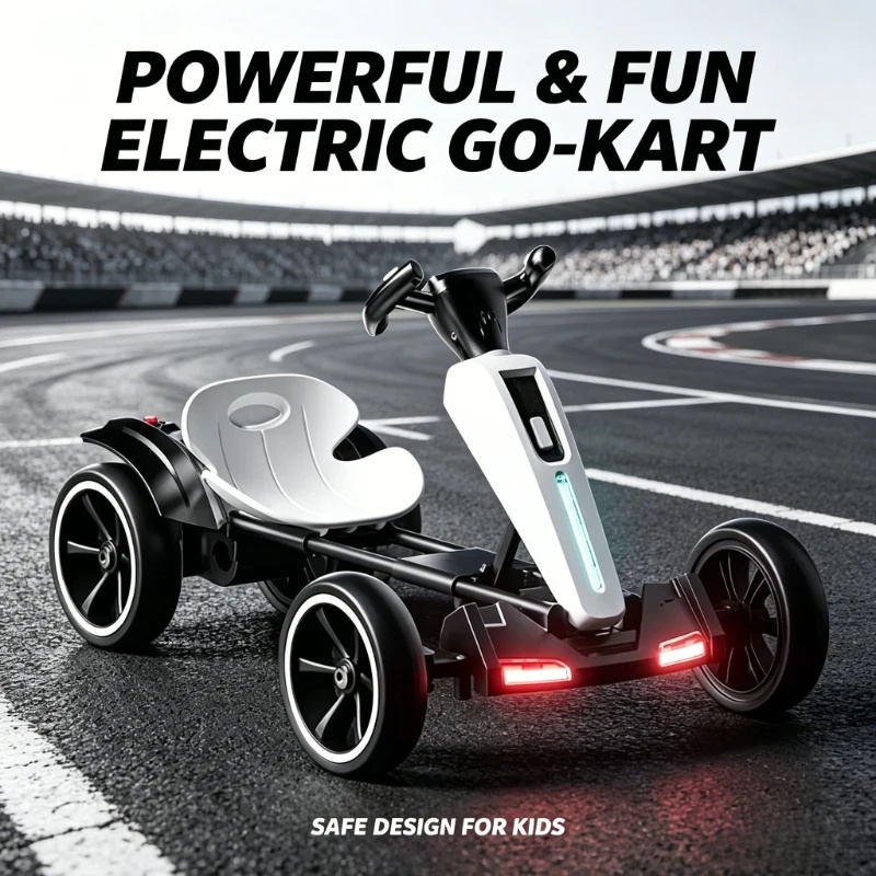 Kids Outdoor Electric Car - Go-Kart Elettrico Pieghevole per Bambini con