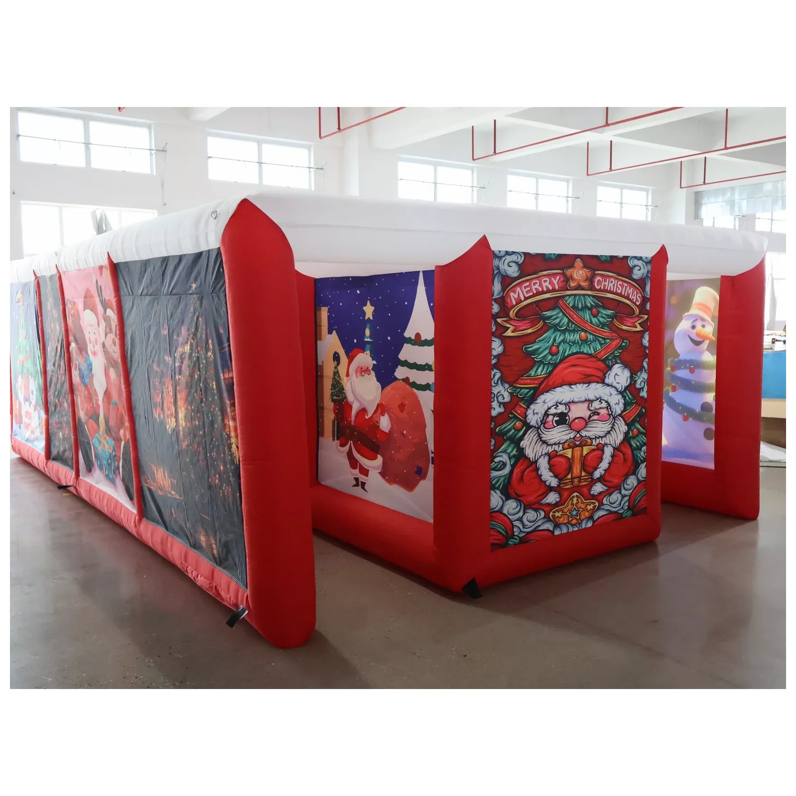 Kids Outdoor Party Venue - Labirinto Gonfiabile Rosso da Esterno 4x6m