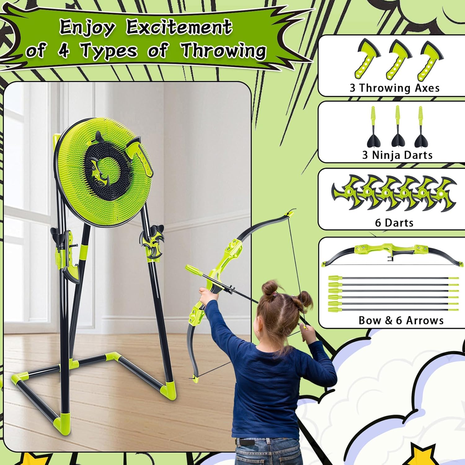Set di bersagli da lancio con  - Kids Outdoor Ninja Set recensione e prezzo