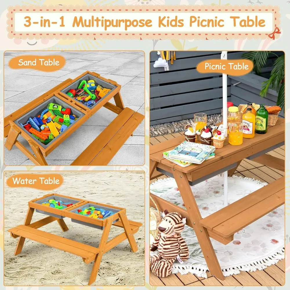 Tavolo da Picnic 4-in-1 in Leg - Kids Outdoor Water Table recensione e prezzo