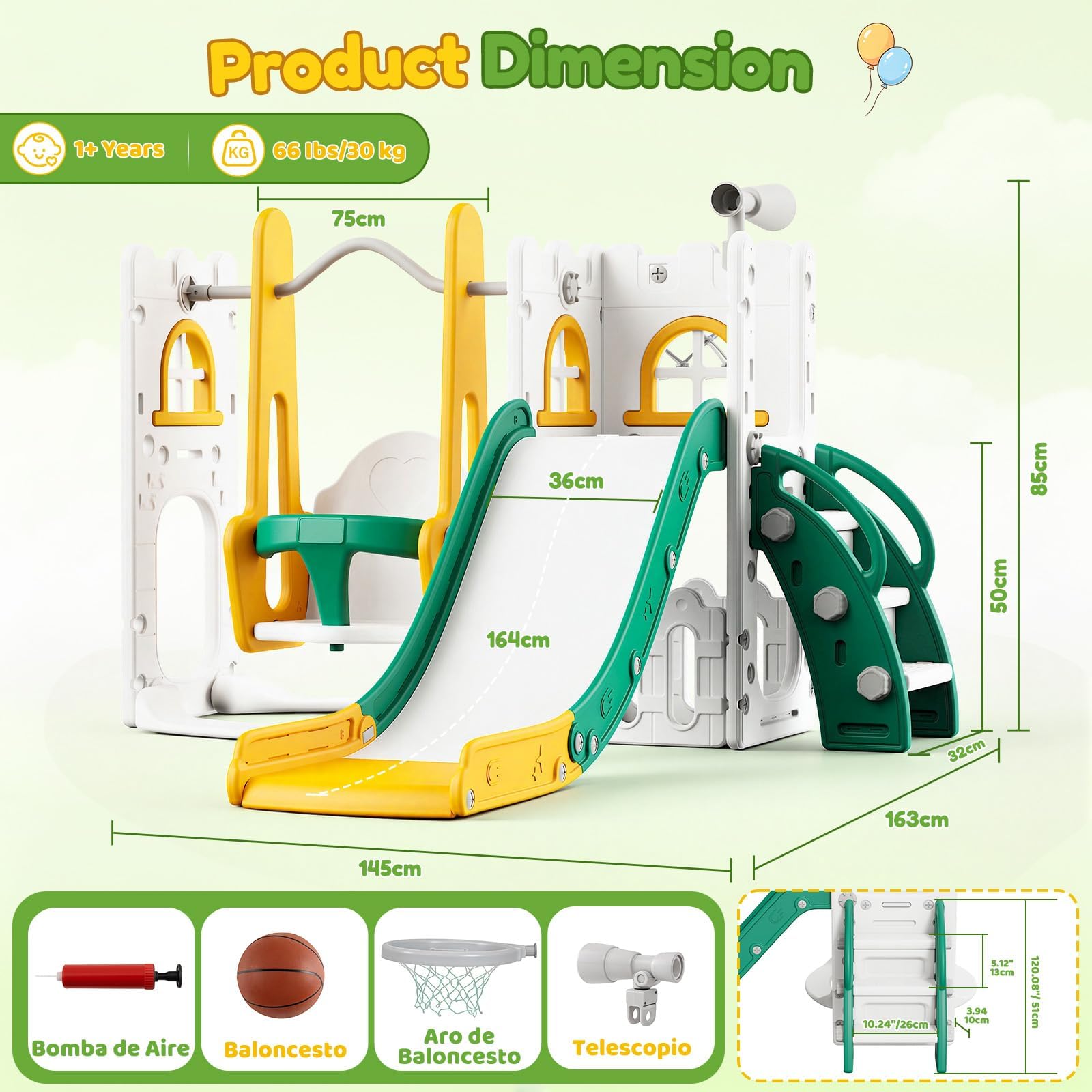 Set 7 in 1 per Bambini: Scivol - Kids Outdoor Swing And Slide recensione e prezzo