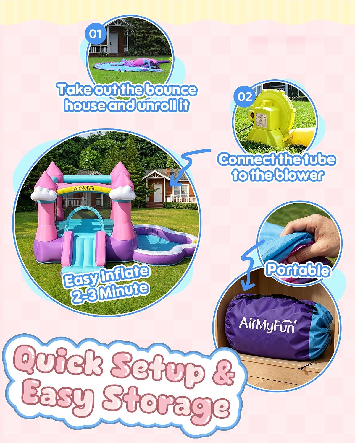Castello Gonfiabile Rosa per B - Kids Outdoor Water recensione e prezzo