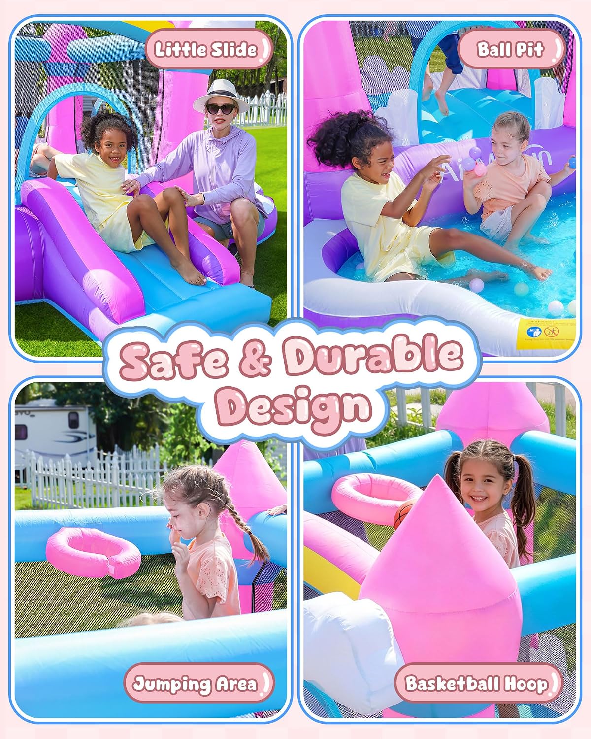 Castello Gonfiabile Rosa per B - Kids Outdoor Water recensione e prezzo