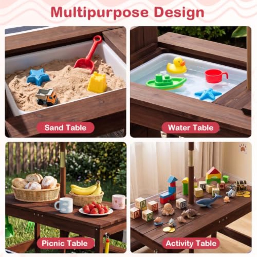 Tavolo da picnic per bambini d - Kids Outdoor Water Table recensione e prezzo