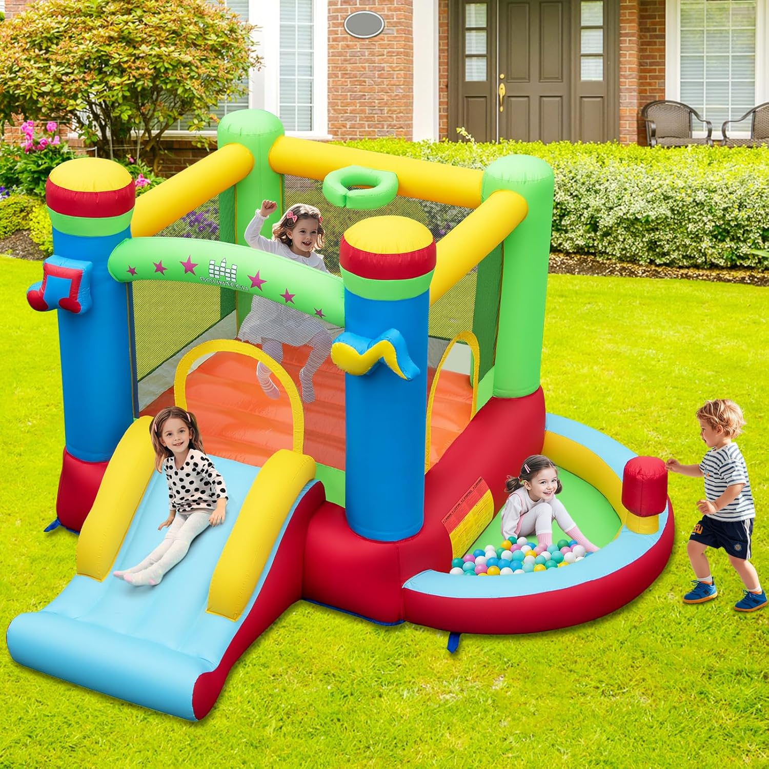 Casa Gonfiabile con Piscina di - Kids Outdoor Jump House recensione e prezzo