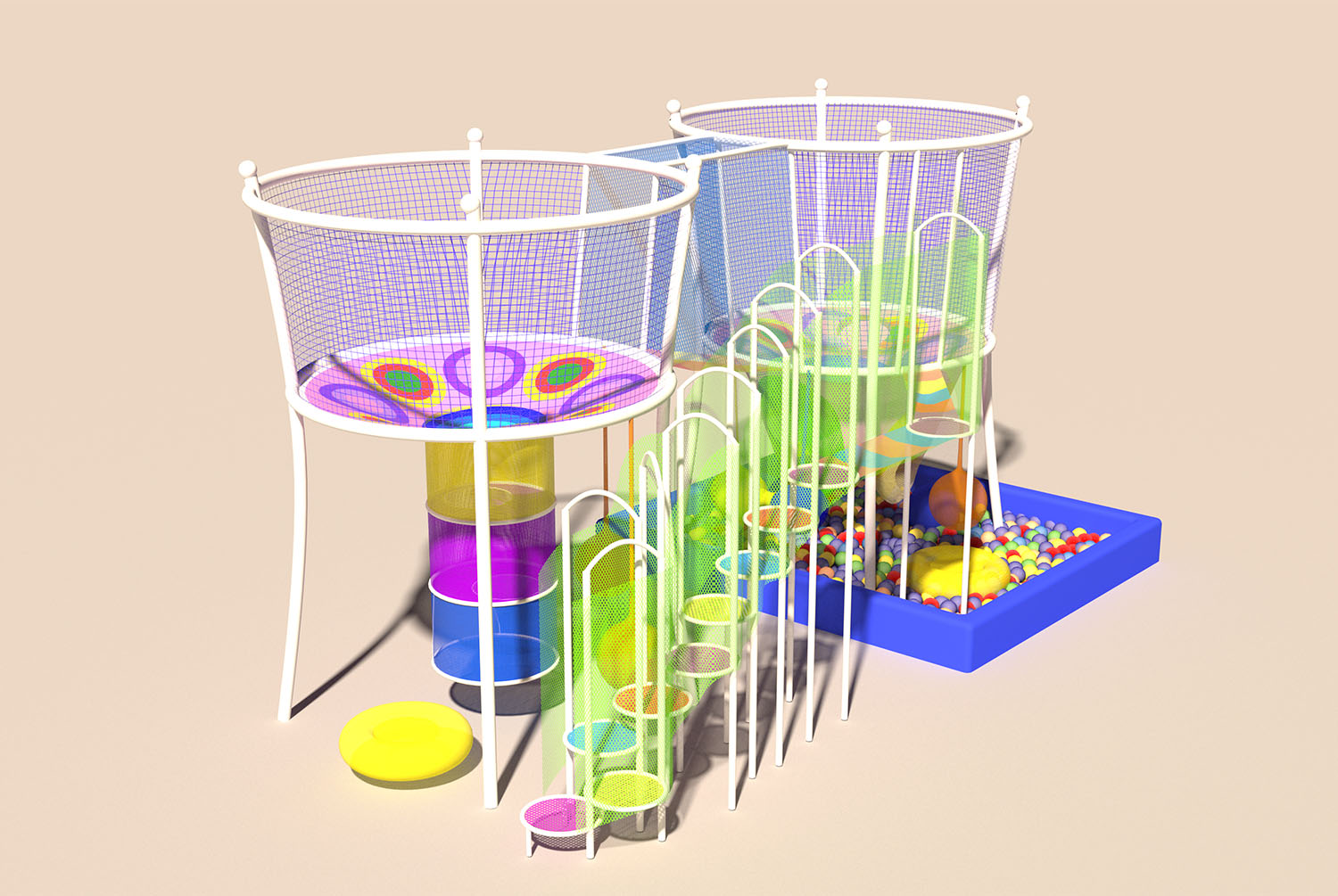 Parco Giochi Rainbow Net per P - Kids Outdoor Adventure Park recensione e prezzo