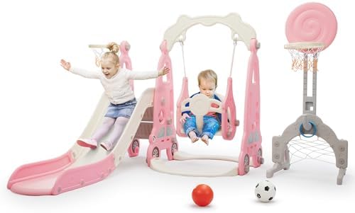 Set Giochi 6 in 1 con Scivolo  - Kids Outdoor Swing And Slide recensione e prezzo