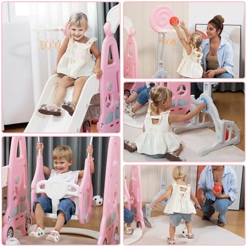 Set Giochi 6 in 1 con Scivolo  - Kids Outdoor Swing And Slide recensione e prezzo