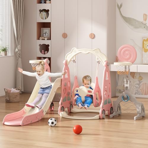 Set Giochi 6 in 1 con Scivolo  - Kids Outdoor Swing And Slide recensione e prezzo