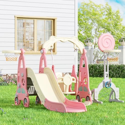 Set Giochi 6 in 1 con Scivolo  - Kids Outdoor Swing And Slide recensione e prezzo